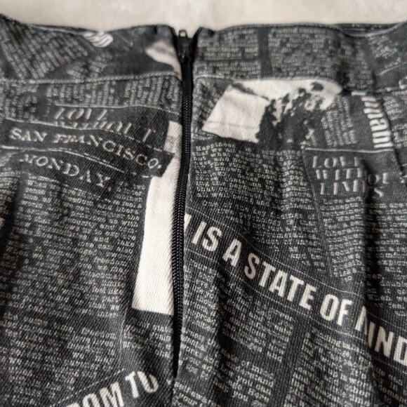 3/$30 Newsprint Mini skirt - Picture 6 of 8
